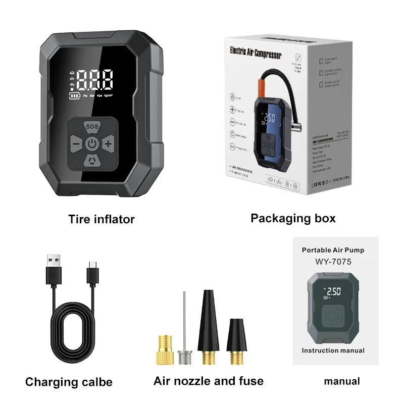 CowLost | motorcycle-tires-product_id-yiju-portable-wireless-electric-tire-inflator-pump-for-car-motorcycle-bicycle-sports-balls |11