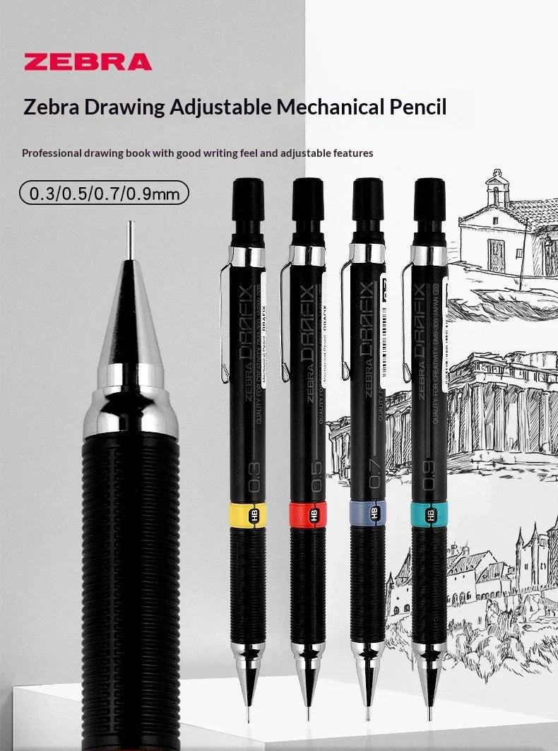 CowLost | product_id-zebra-dm5-300-mechanical-pencil-set-0-3-0-5-0-7-0-9mm-break-resistant-for-technical-drawing-and-school-use |7