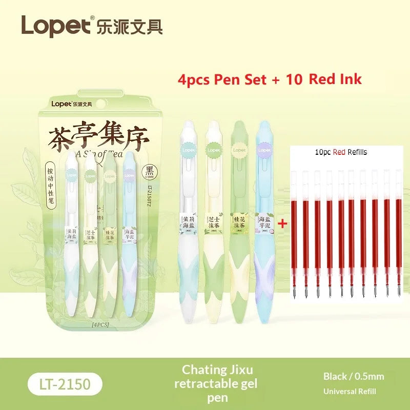 CowLost | product_id-4pcs-lopet-0-5mm-thermo-erasable-gel-pens-black-blue-ink-retractable-for-school-office |24