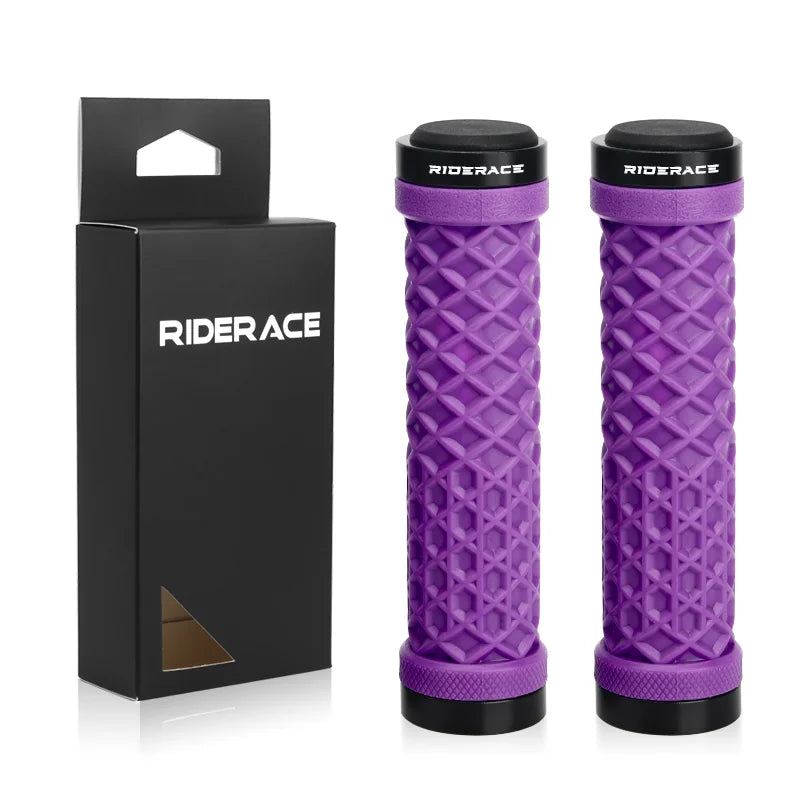 CowLost | riderace-bicycle-handlebar-grips-soft-rubber-mtb-mountain-bike-lock-on-handle-bar-cover-shockproof-anti-slip-ergonomic-cycling |25