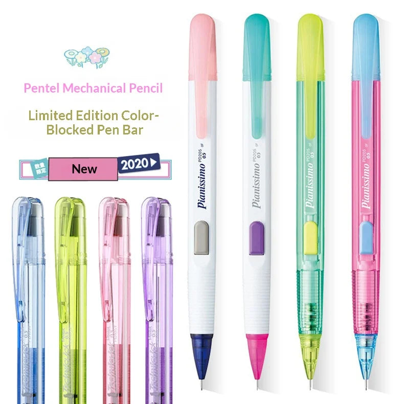 CowLost | product_id-pentel-pd105t-0-5mm-mechanical-pencil-break-resistant-lead-color-blocked-transparent-side-smooth-writing |8