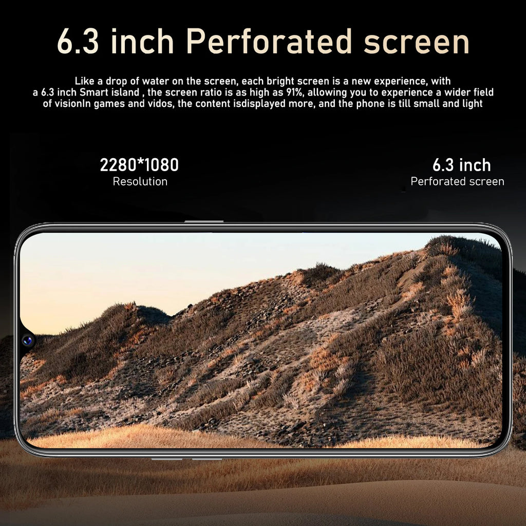 CowLost | fuffi-i17-pro-max-smartphone-android-12-4gb-ram-128gb-rom-6-3-inch-phone-2280x1080hd-24-48mp-4g-network-mobile-phone |8