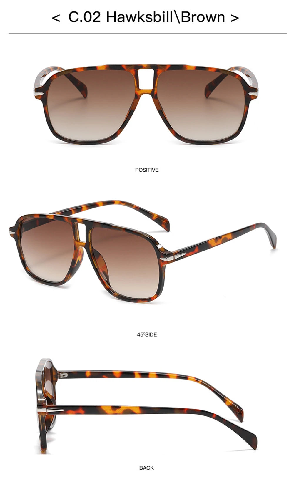 CowLost | earmuffs-vivibee-retro-gradient-brown-aviator-sunglasses-uv400 |17