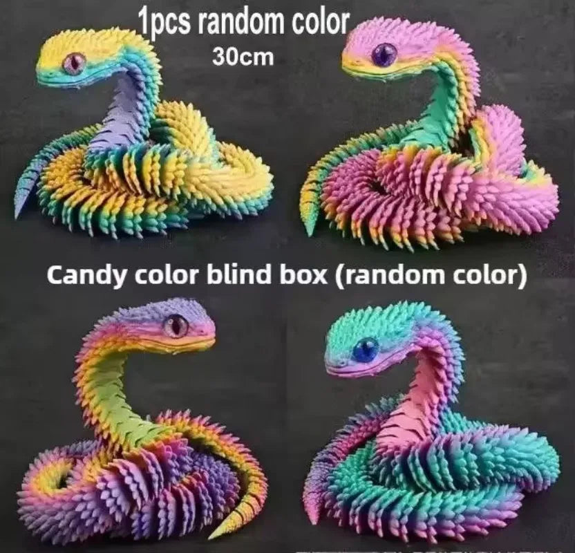 CowLost | product_id-3d-printed-movable-joint-snake-toy-model-30cm-office-desktop-decoration-gift |16