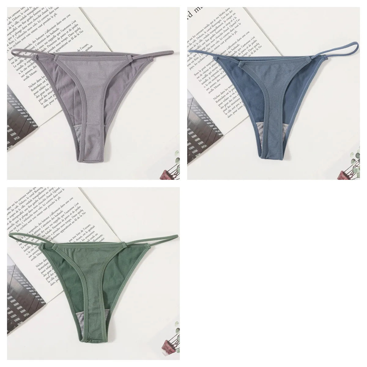 CowLost | product_id-3pcs-women-low-rise-seamless-g-string-thong-panty-set |21