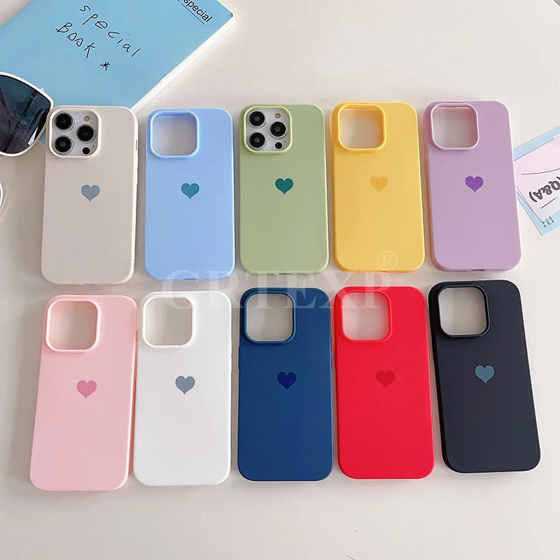 CowLost | soft-case-for-iphone-15-14-13-12-11-pro-xs-max-8-7-plus-x-xr-solid-color |2