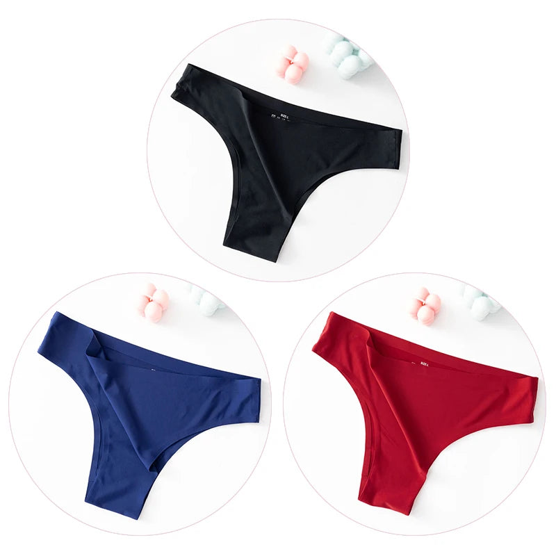 CowLost | 3pcs-set-womens-sexy-seamless-panties-female-ice-silk-underwear |14