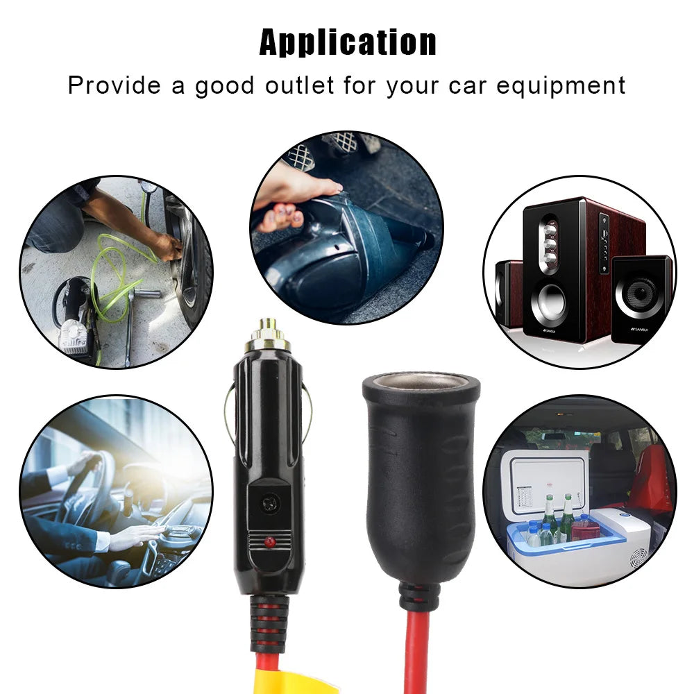 CowLost | product_id-3-6m-12v-24v-car-cigarette-lighter-extension-cable-with-15a-fuse-female-socket-plug |5