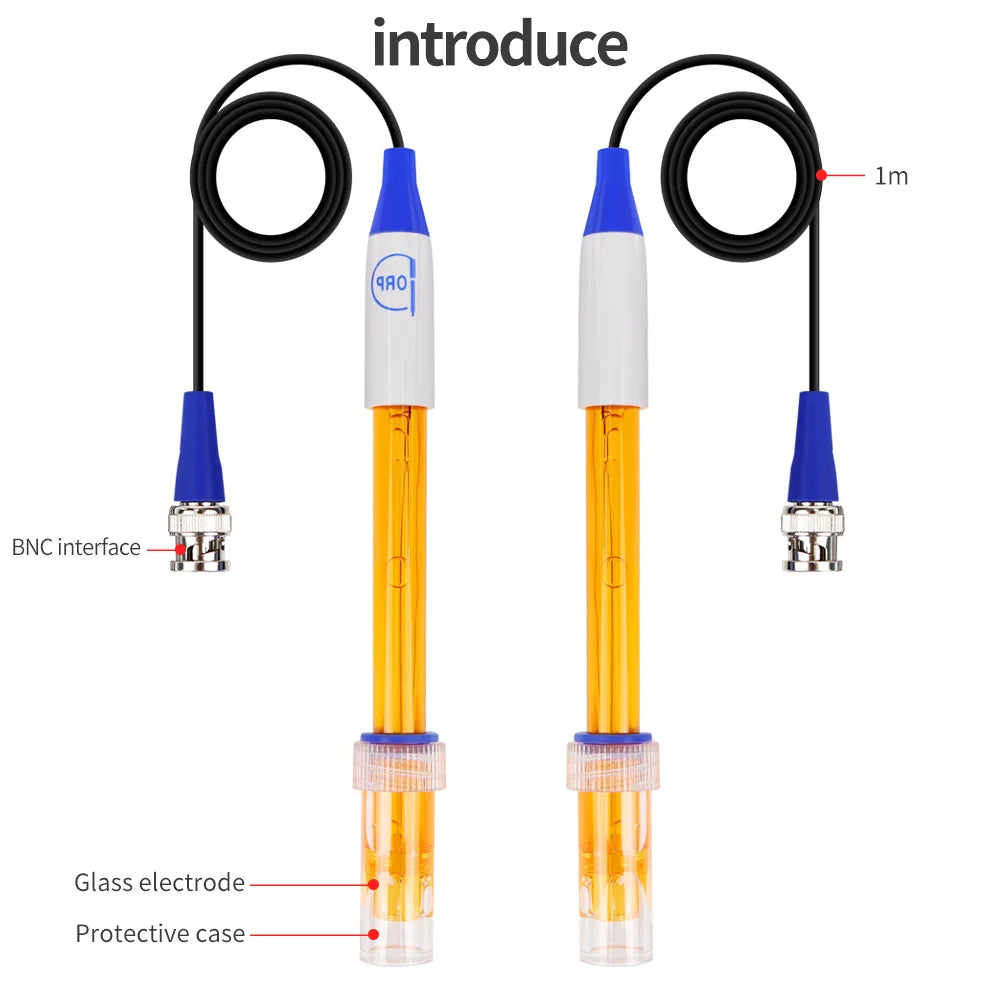 PH Electrode Probe BNC Connector ORP Replacement Sensor IP65 Glass Composite for Lab Aquarium