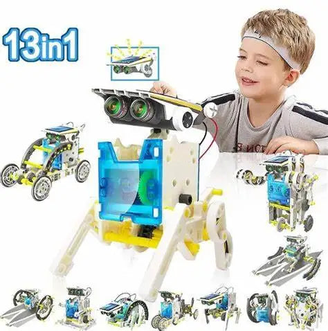 13-in-1 Solar Powered Robot Science Kit DIY Educational Building Blocks Toy for Kids