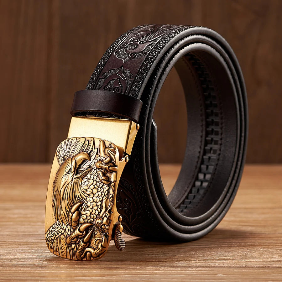 CowLost | 3-5cm-eagle-automatic-buckle-belt-emboss |14