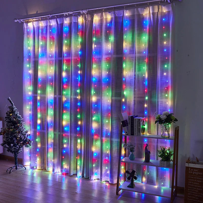 CowLost | product_id-solar-led-copper-wire-curtain-fairy-string-lights-for-outdoor-garden-wedding-party-decor |15
