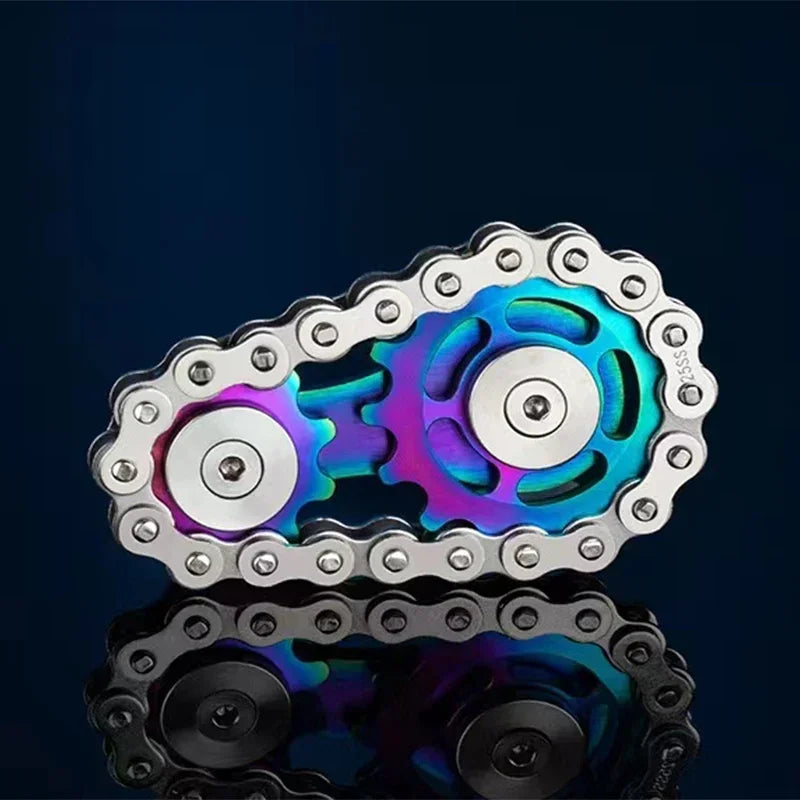 CowLost | sprockets-flywheel-fingertip-gyro-fidget-spinner-antistress-anxiety-metal-bike-chains-edc-spinner-fidget-toys-for-adult-kids-1 |7