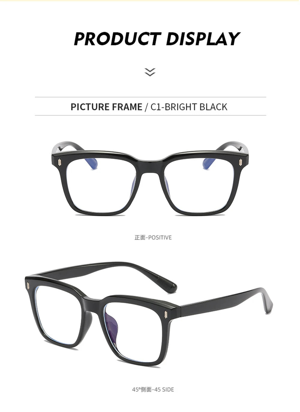 CowLost | uncategorized-vivibee-vintage-unisex-blue-light-blocking-square-eyeglasses |14