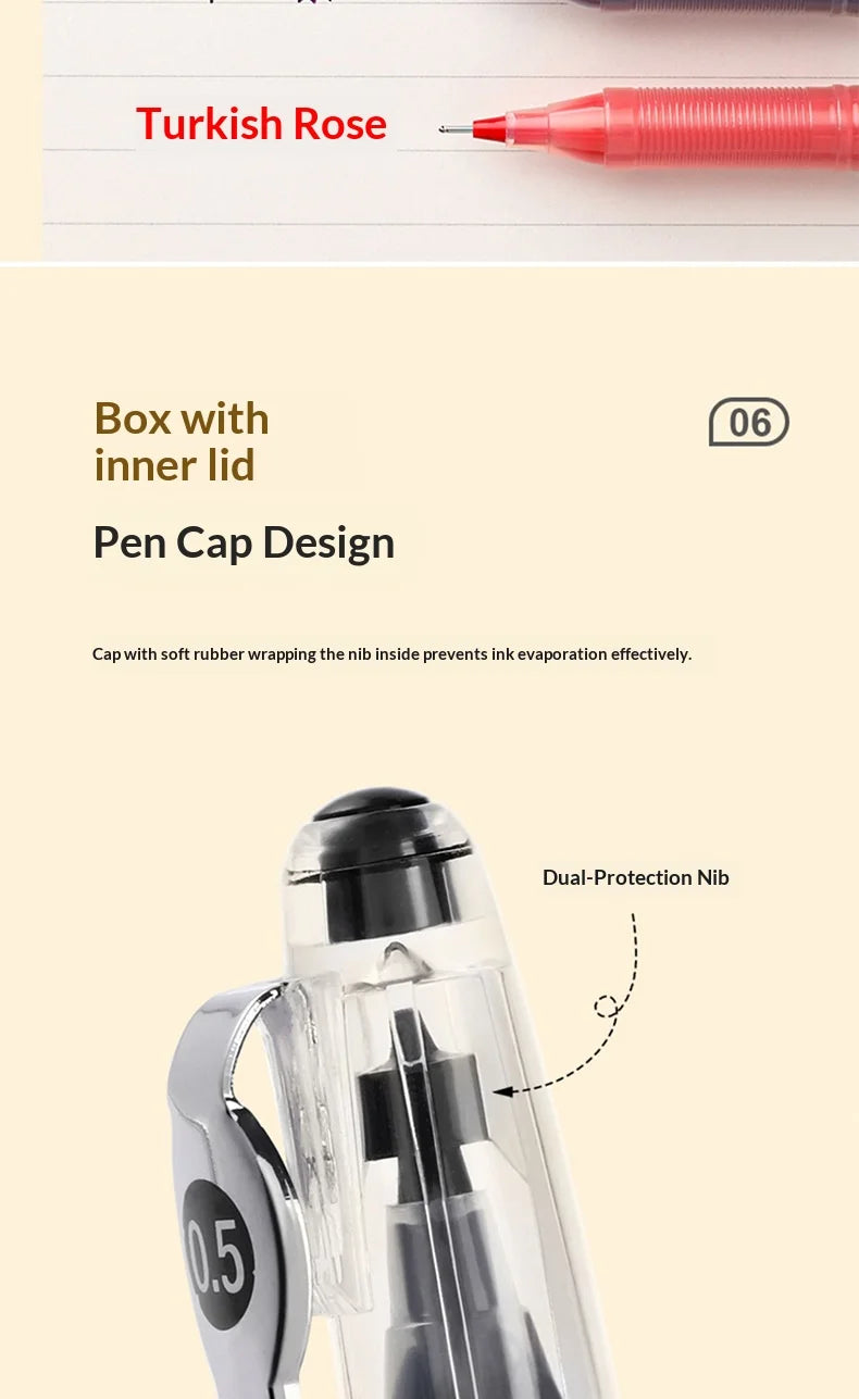 CowLost | product_id-pilot-p500-gold-series-0-5mm-gel-pen-6-colors-anti-smudge-marble-design-ideal-for-students-exams |14