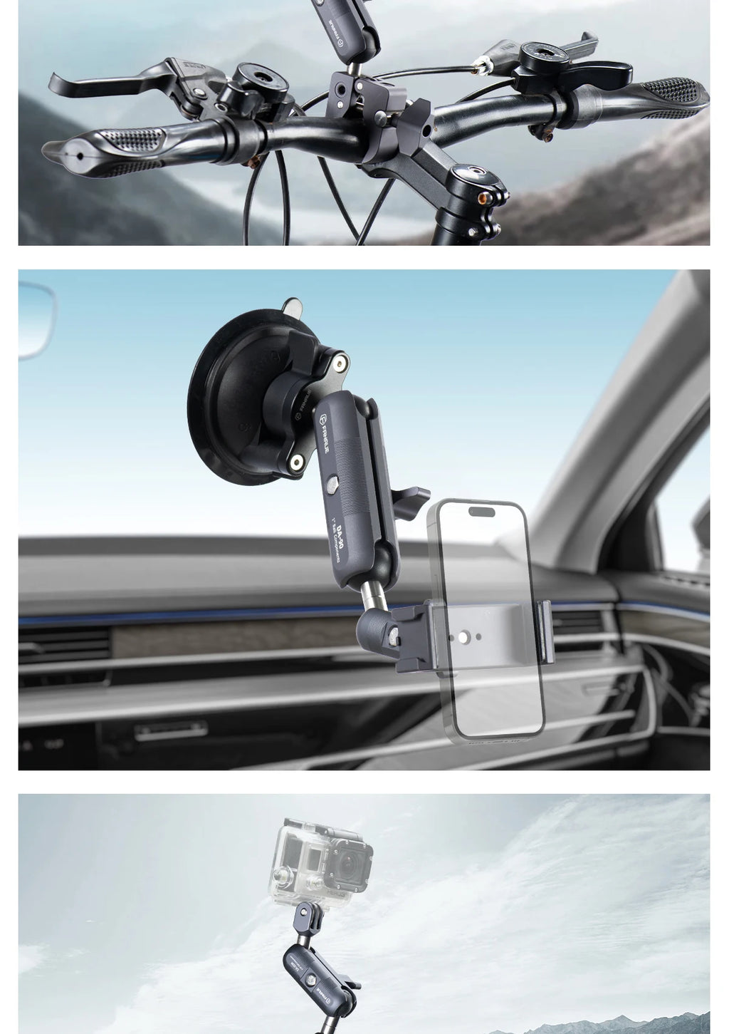 CowLost | product_id-fanaue-double-ball-mount-adapter-1-to-25mm-20mm-17mm-composite-extension-for-ram-mounts-double-socket-arm |12