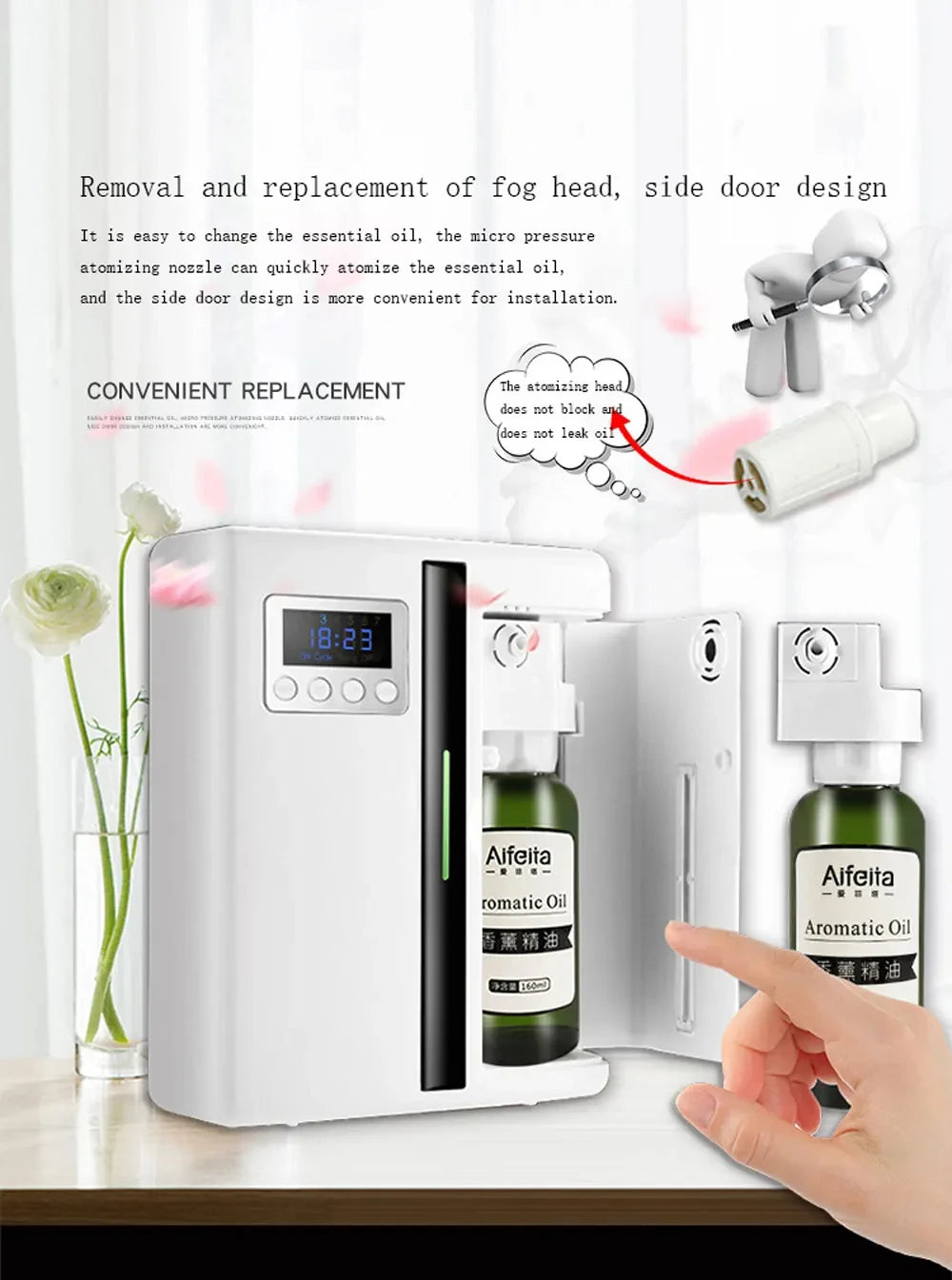 CowLost | product_id-homefish-160ml-wall-mounted-aroma-diffuser-with-fan-for-large-area-hotel-lobby-and-home |9