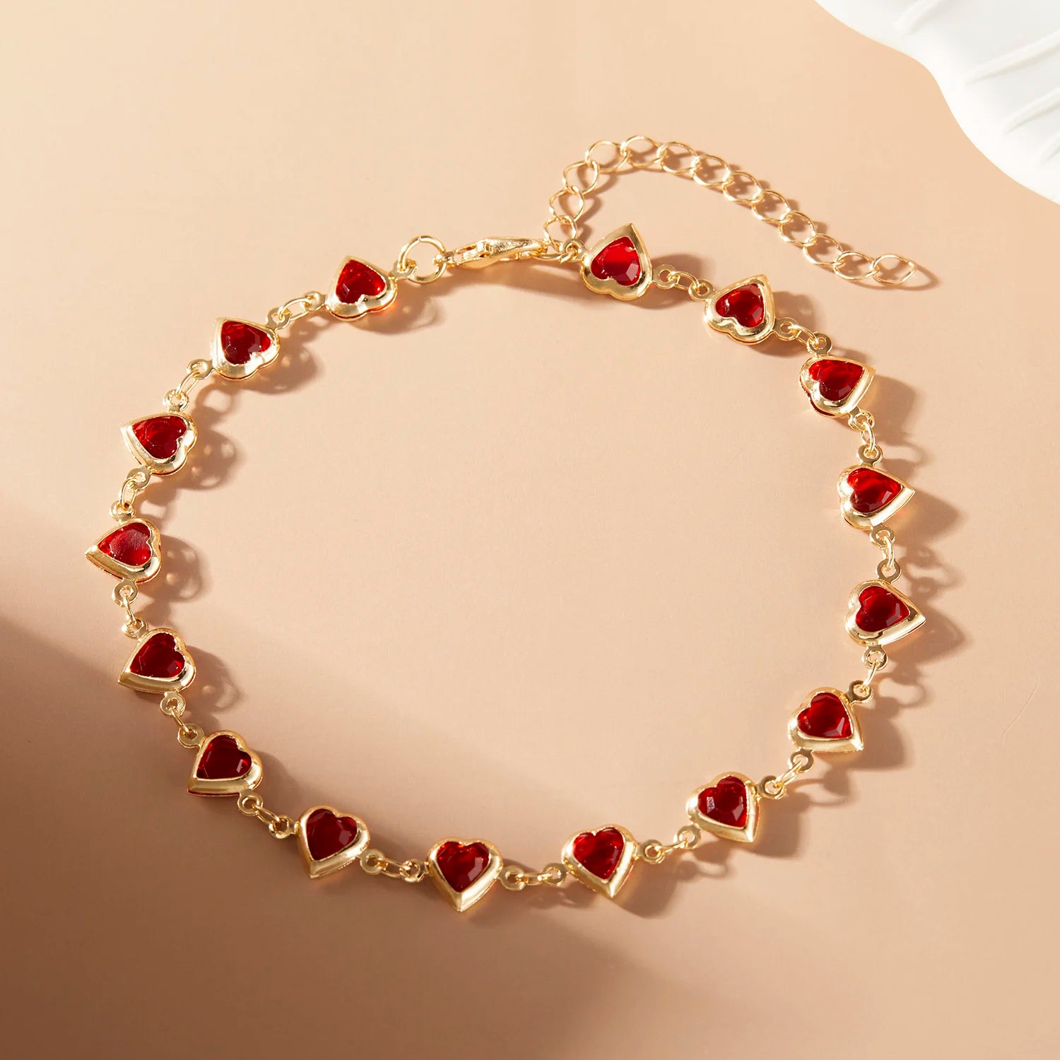 CowLost | vintage-boho-love-heart-crystal-colorful-anklet-for-women |1