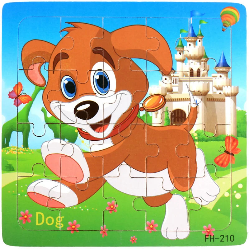 CowLost | fencing-barriers-20-piece-wooden-3d-cartoon-puzzle-educational-toy |23