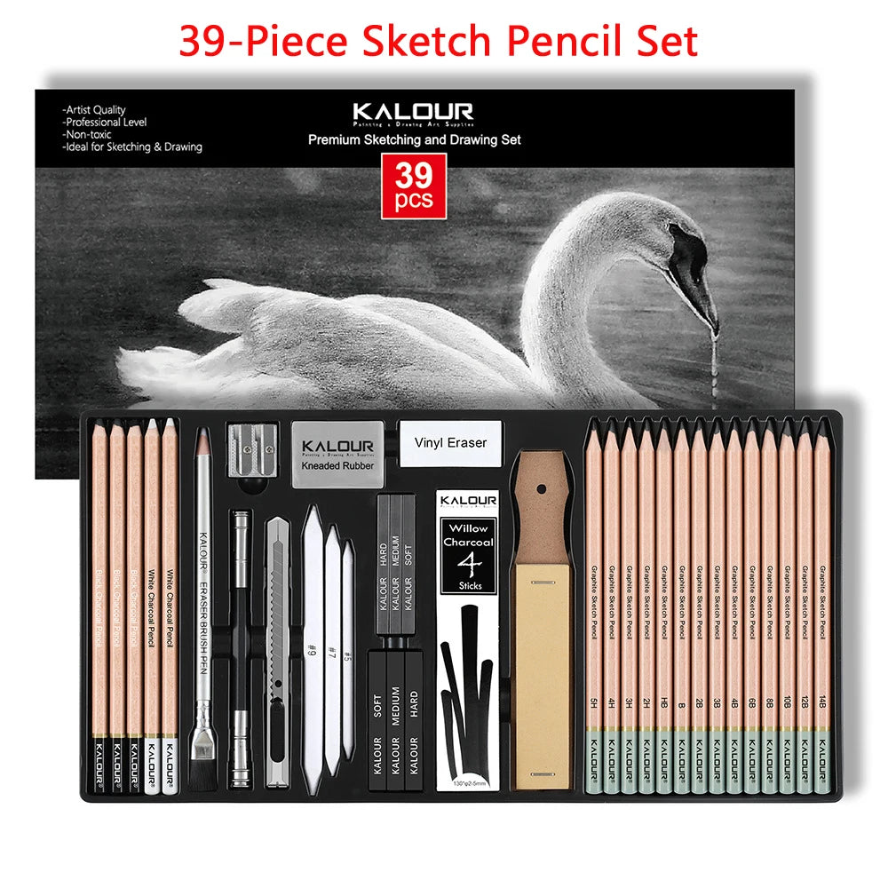 CowLost | product_id-kalour-22-25-36-39-piece-sketch-pencil-set-for-shading-portrait-drawing-smooth-graphite-pencils-for-students-professionals |37
