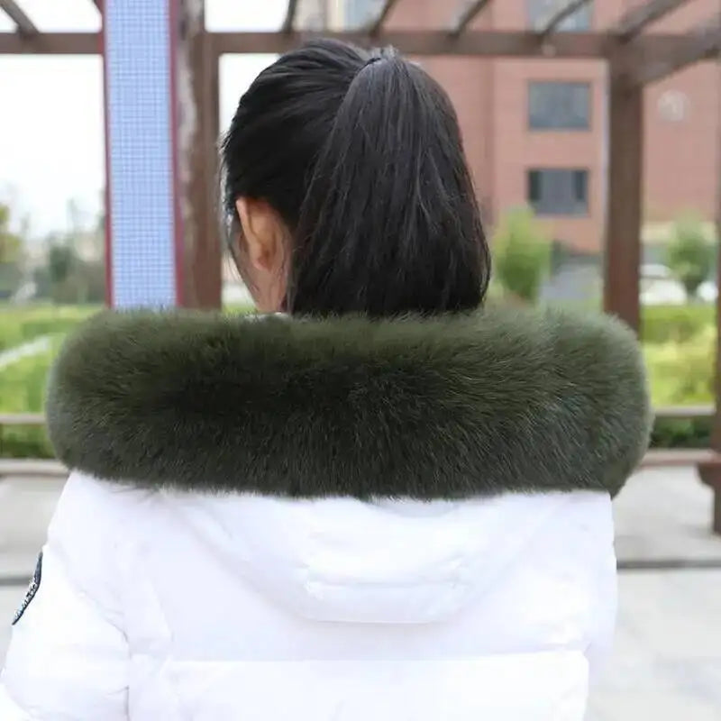 CowLost | fox-fur-collar-for-women-luxury-warm-winter-coat-trim-scarf |20