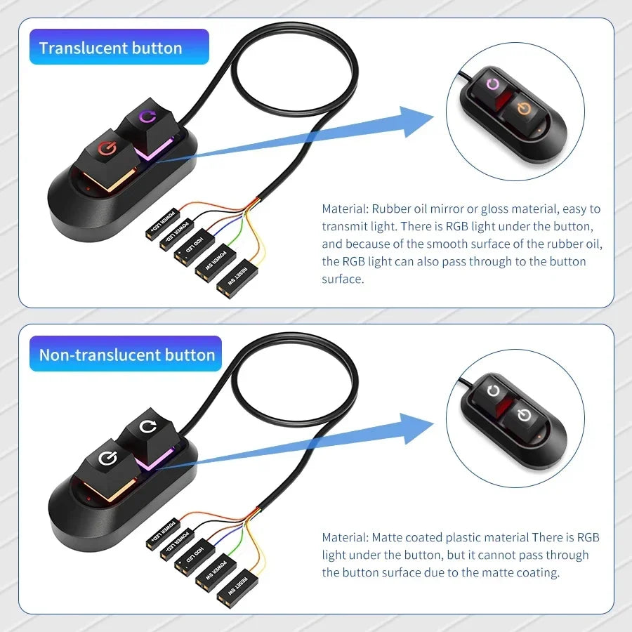 CowLost | product_id-2m-rgb-led-external-power-reset-button-extension-cable-for-pc-motherboard |2