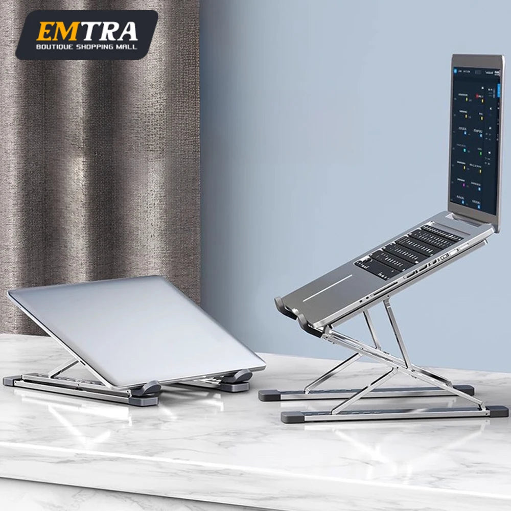 CowLost | aluminum-n8-foldable-laptop-stand-adjustable-portable-notebook-bracket-support |1