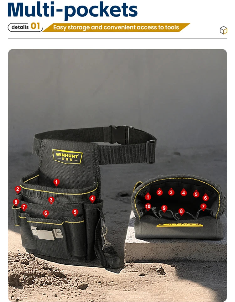 CowLost | product_id-electrician-tool-waist-bag-durable-portable-multifunctional-oxford-cloth |9