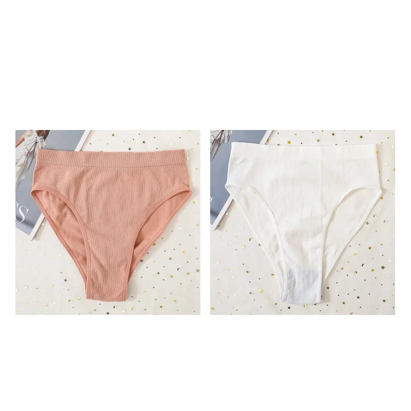 CowLost | product_id-2-pack-seamless-high-waist-womens-briefs-high-leg-solid-panties-s-l |23