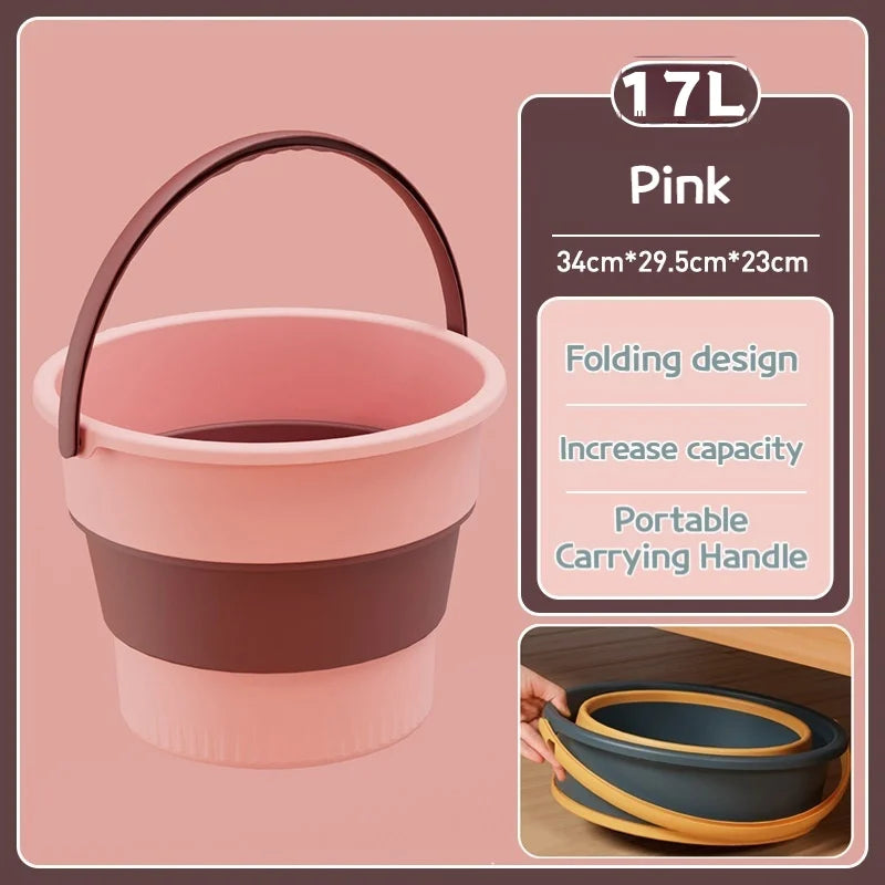 CowLost | portable-camping-toilets-product_id-17l-large-portable-folding-silicone-bucket-for-car-washing-fishing-camping-household-use |9