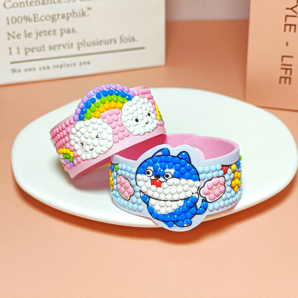 CowLost | product_id-diy-childrens-diamond-drawing-bracelet-kit-with-eva-wristband-gift |20