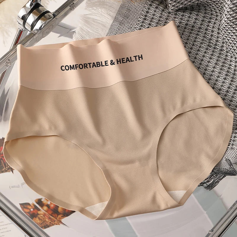 CowLost | product_id-fallsweet-4pcs-womens-seamless-high-rise-cotton-briefs-plus-size-m-xl |17