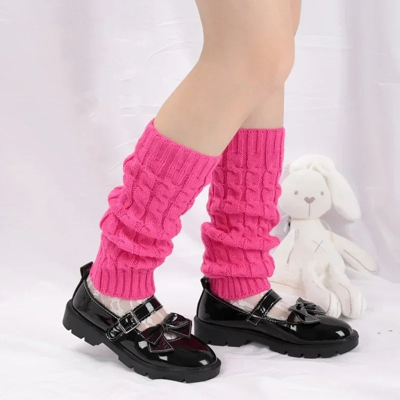 CowLost | activewear-pants-y2k-vintage-womens-long-knit-leg-warmers-socks |14