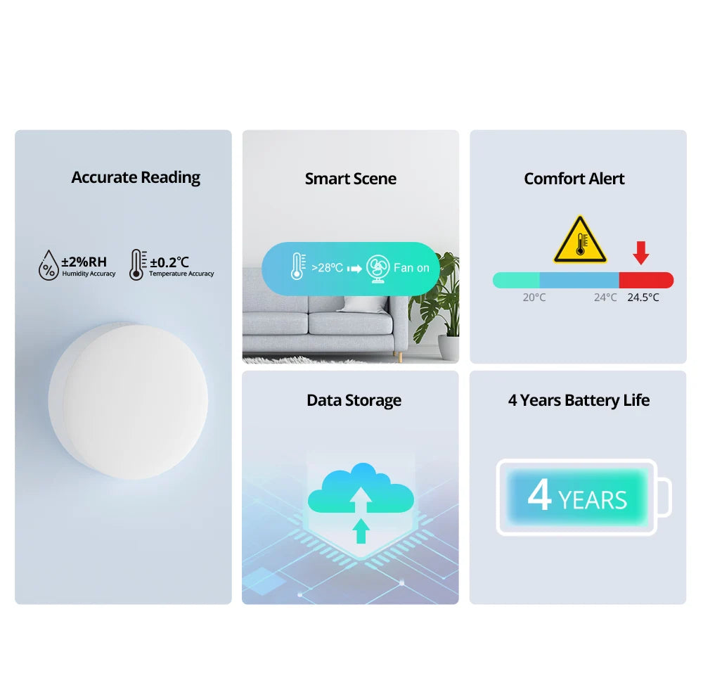 CowLost | sonoff-snzb-02p-zigbee-temperature-and-humidity-sensor-smart-home-module |7
