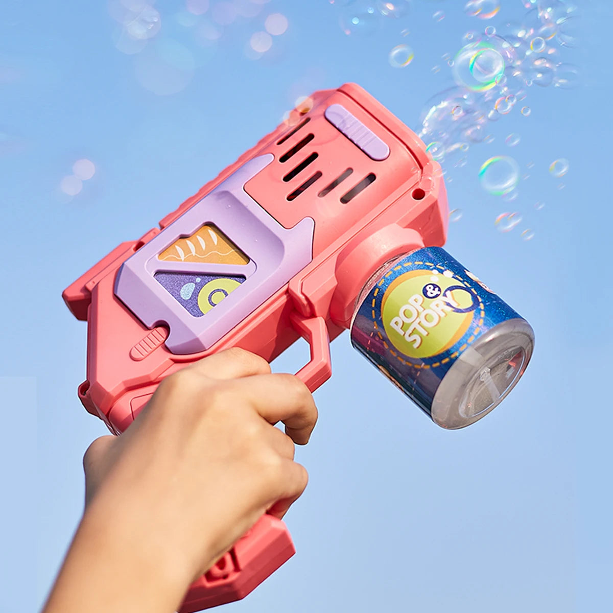 CowLost | product_id-electric-bubble-gun-toy-with-colorful-lights-outdoor-summer-puzzle-gift-no-bubble-liquid-or-battery-included |3