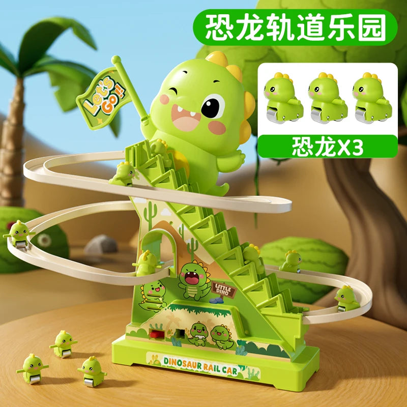 CowLost | product_id-stair-climbing-dinosaur-roller-coaster-toy-with-flashing-lights-and-music-interactive-parent-child-toy |16