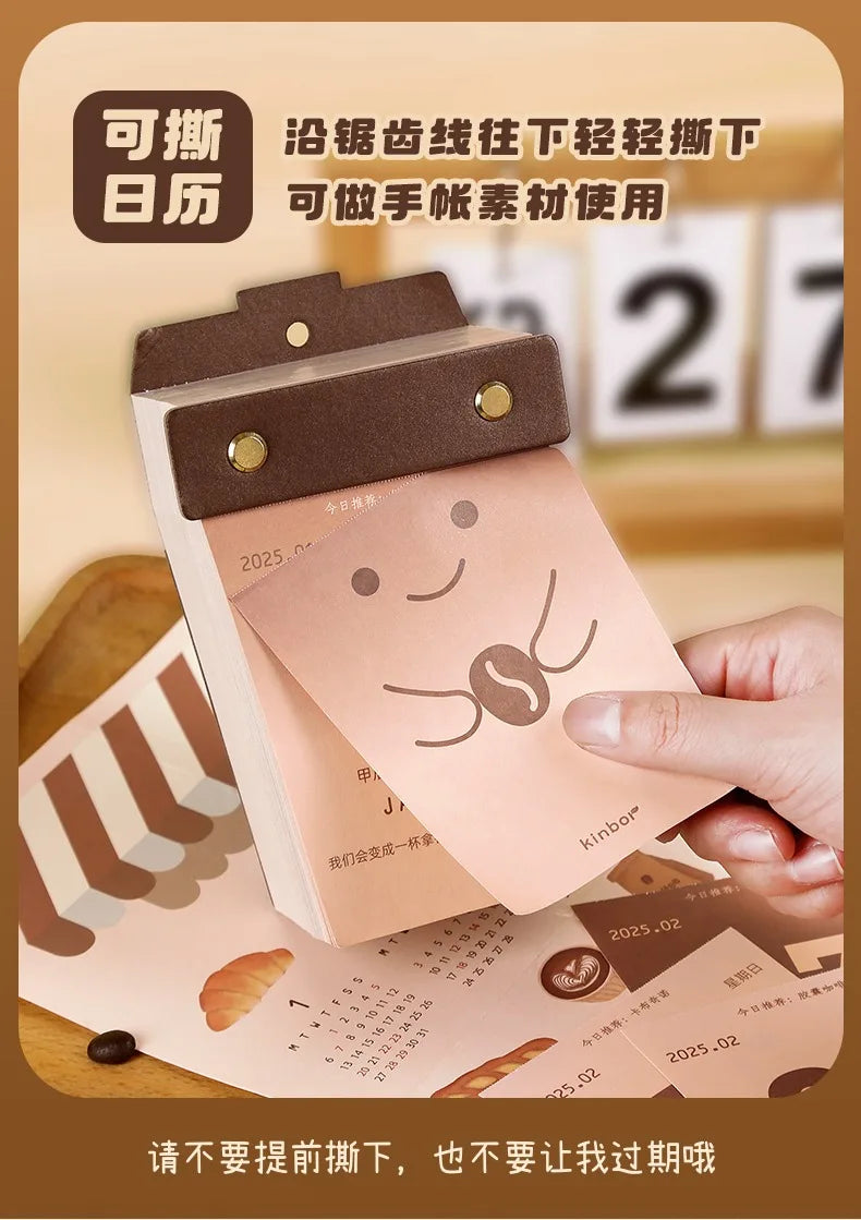 CowLost | product_id-kinbor-2025-coffee-bread-mini-desk-calendar-daily-planner-for-office-home |10