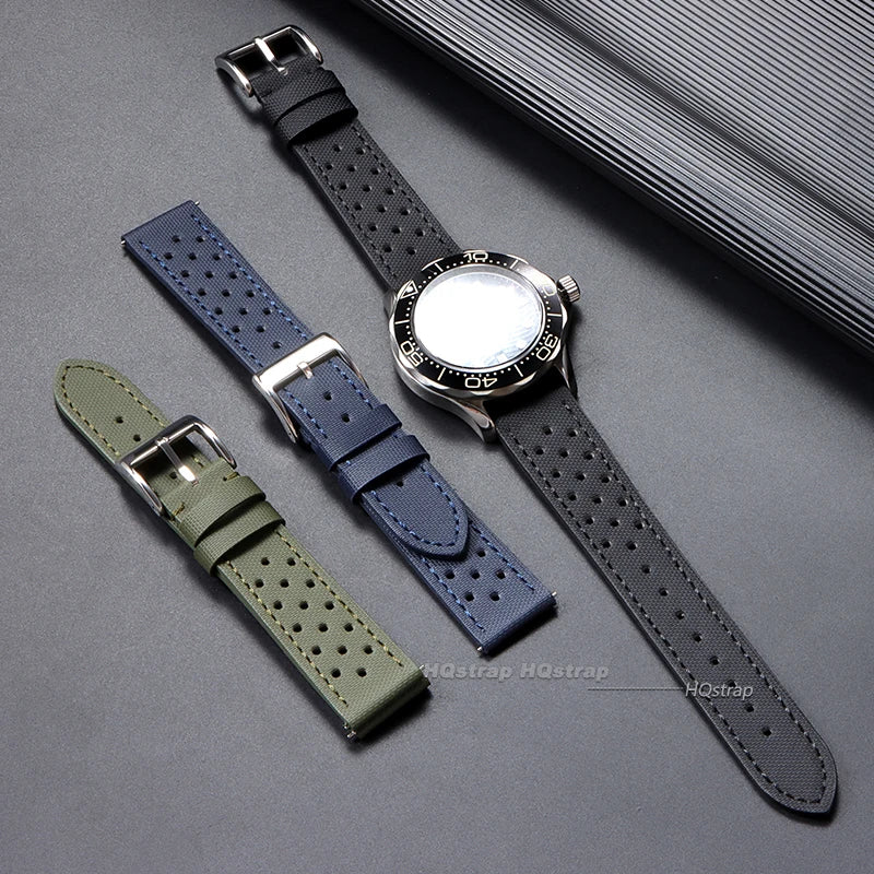 CowLost | bracelets-product_id-18mm-22mm-unisex-nylon-sailcloth-leather-watch-strap-quick-release-sport-band |5
