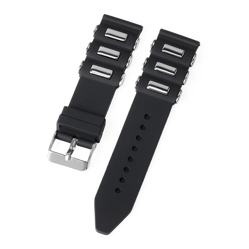 CowLost | product_id-waterproof-black-silicone-sport-watch-strap-for-seiko-smartwatch-22mm-24mm-26mm |9