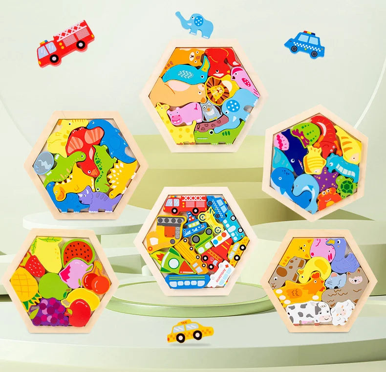 CowLost | fencing-barriers-wooden-baby-jigsaw-puzzle-toy-creative-3d-puzzle |11