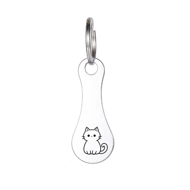 Shopping Cart Token Keychain Metal Coin Holder Trolley Keyring
