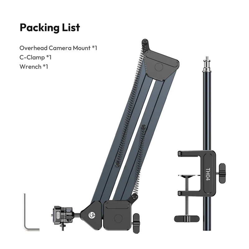 CowLost | ulanzi-th04-overhead-camera-mount-microphone-stand-detachable-c-clamp-2kg-load |21