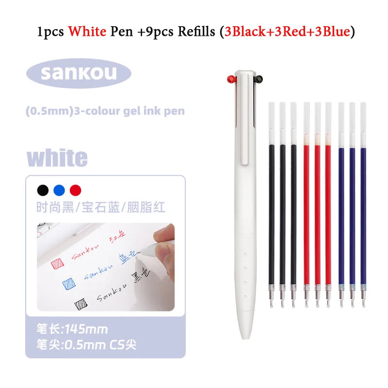 CowLost | product_id-zennyth-3-color-gel-pen-0-5mm-black-red-blue-ink-writing-supplies |14