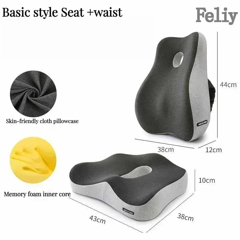 CowLost | memory-foam-office-chair-cushion-car-seat-support-waist-pillow-massage-lumbar-pain-relief-cushion-slow-rebound-orthopedic-pillow |34