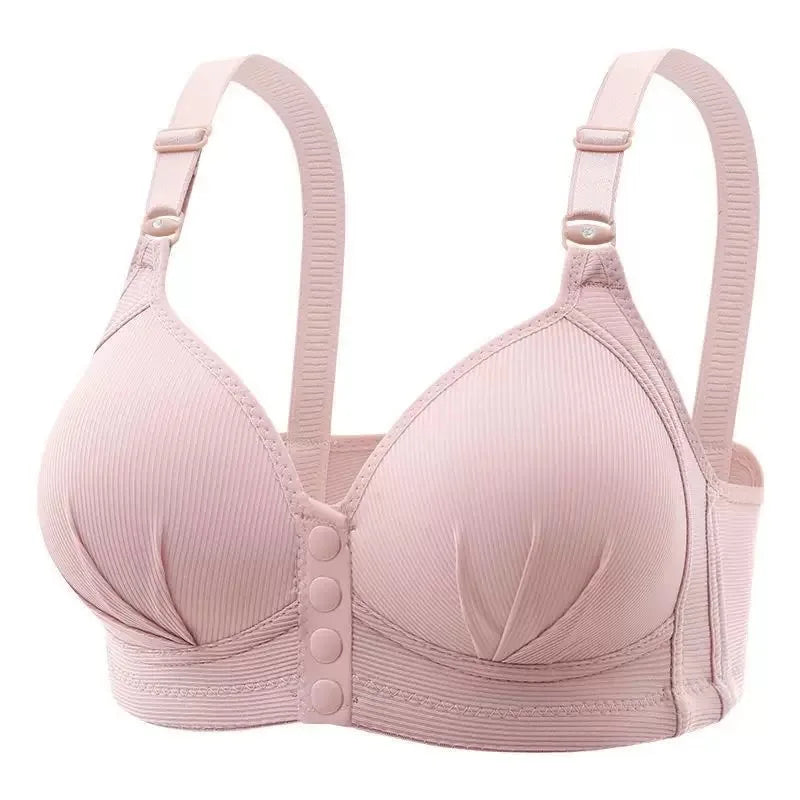 CowLost | product_id-wire-free-front-buckle-thin-cup-nursing-bra-for-middle-aged-moms |1
