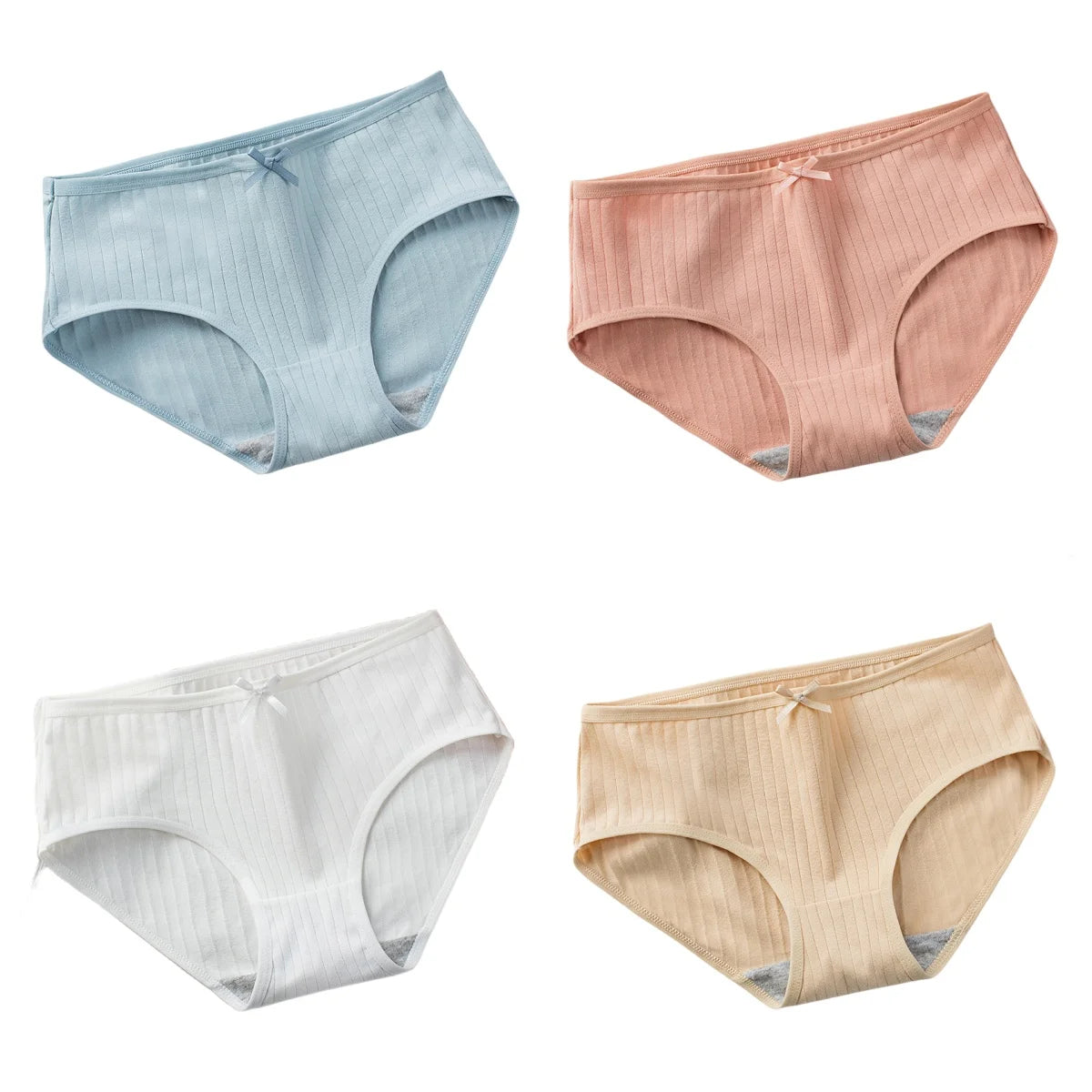 CowLost | product_id-4pcs-womens-low-waist-cotton-breathable-briefs |31