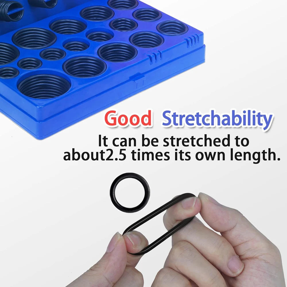 CowLost | 419-225pcs-rubber-o-ring-assortment-kit-buna-n-gasket-sealing-replacement-o-rings-32-metric-sizes-for-plumbing-faucet-repair |12