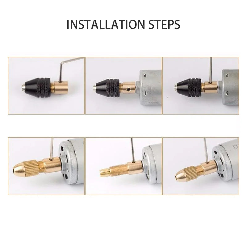 CowLost | product_id-mini-electric-motor-shaft-quick-release-keyless-drill-chuck-clamp-2-3-3-17mm-adapter-holder |6