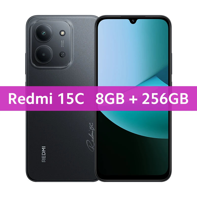 CowLost | redmi-15c-global-version-xiaomi-smartphone-mediatek-helio-g81-ultra-50mp-main-camera-120hz-6-9-dot-drop-display-33w-charging |32