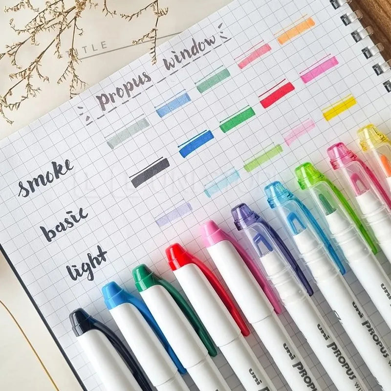 CowLost | product_id-japanese-uni-propus-window-highlighter-pen-103t-102t-double-head-no-smudging-art-marker |2